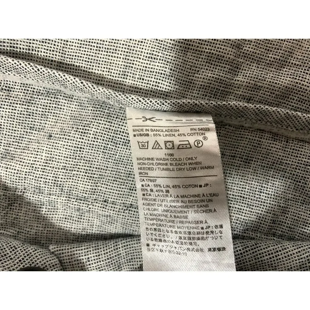 Men's Banana Republic Linen Blend Dress Trouser Pants Light Gray Size 35X32